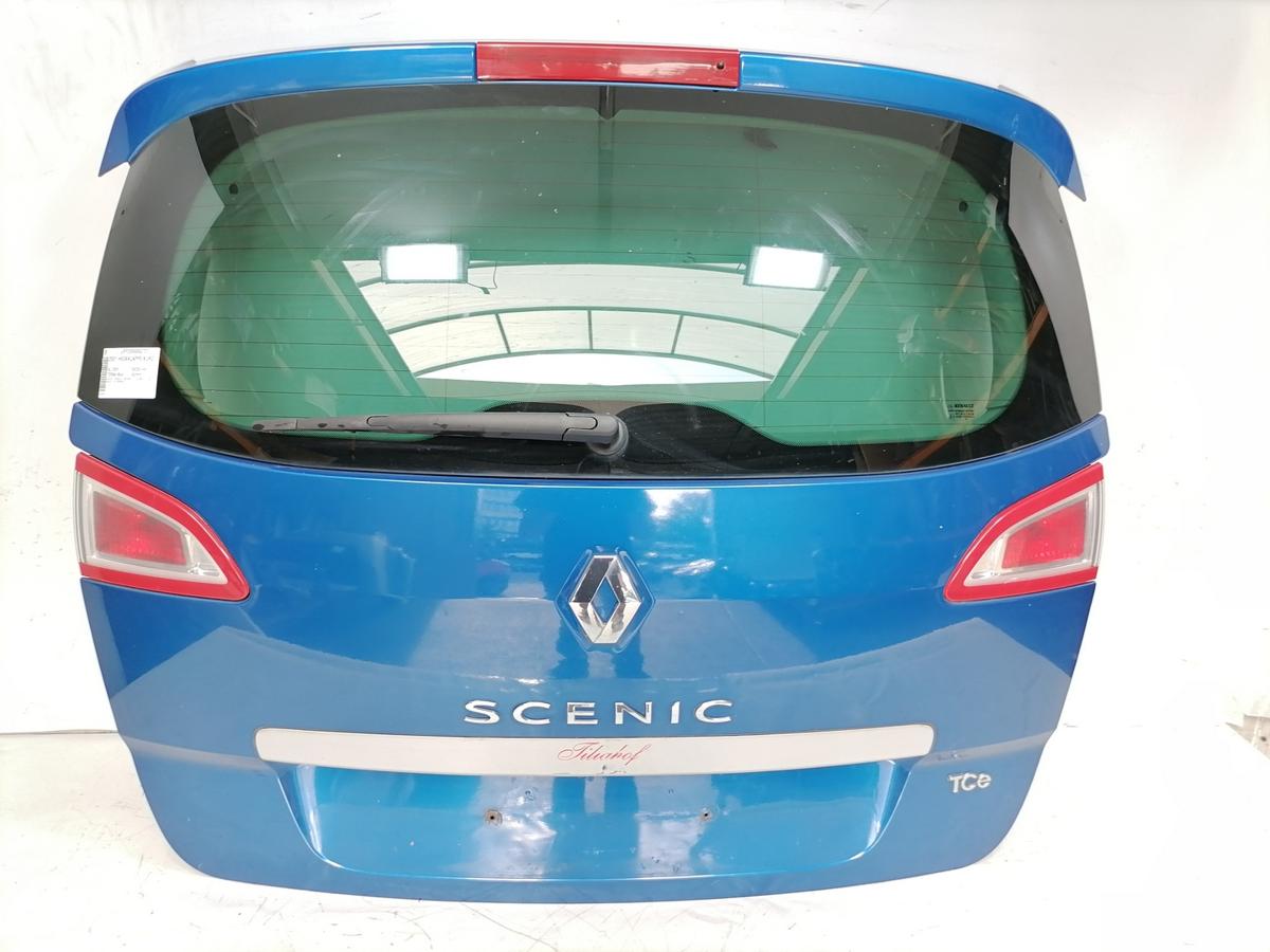 Renault Scenic 3 original Heckklappe mit Heckscheibe kurzer Radstand TERNA Blue Extrem Bj.2009